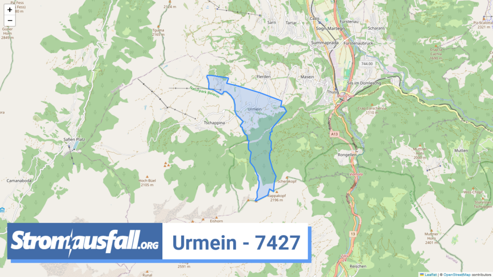 stromausfall ch ortschaft urmein 7427