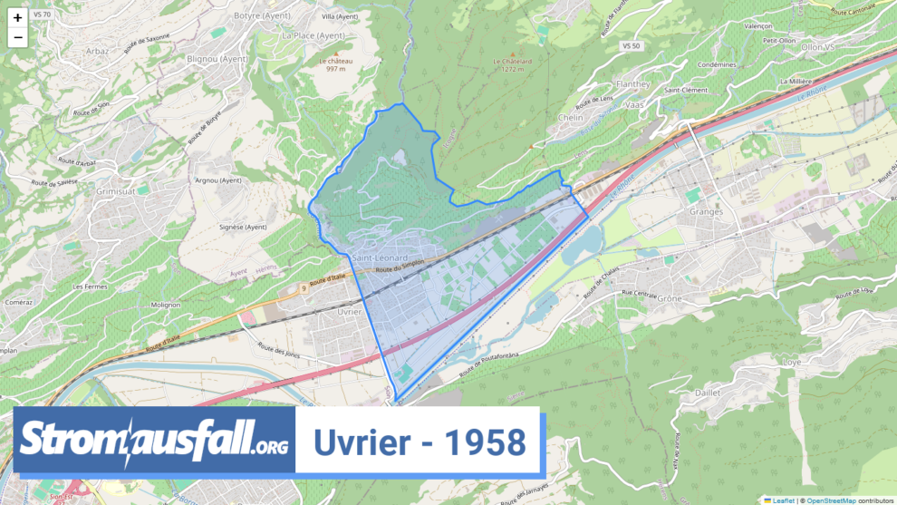 stromausfall ch ortschaft uvrier 1958