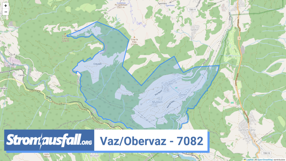 stromausfall ch ortschaft vaz obervaz 7082