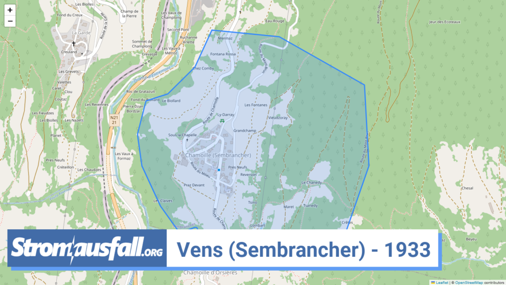 stromausfall ch ortschaft vens sembrancher 1933
