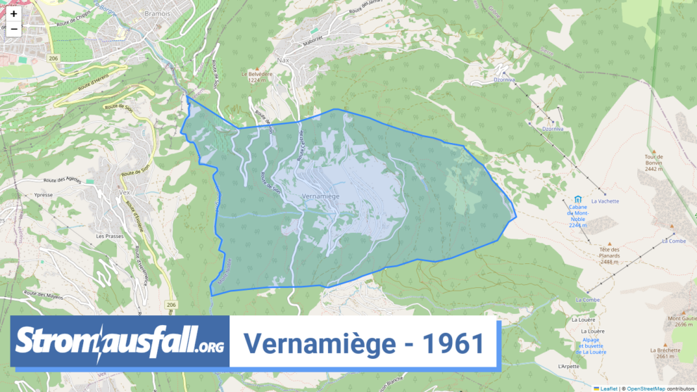 stromausfall ch ortschaft vernamiege 1961