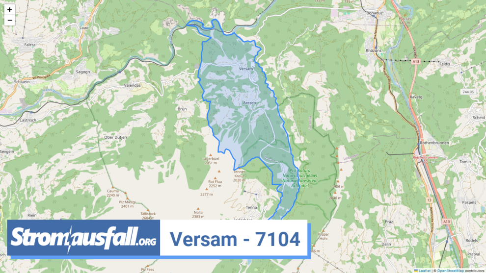 stromausfall ch ortschaft versam 7104