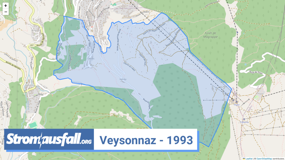 stromausfall ch ortschaft veysonnaz 1993