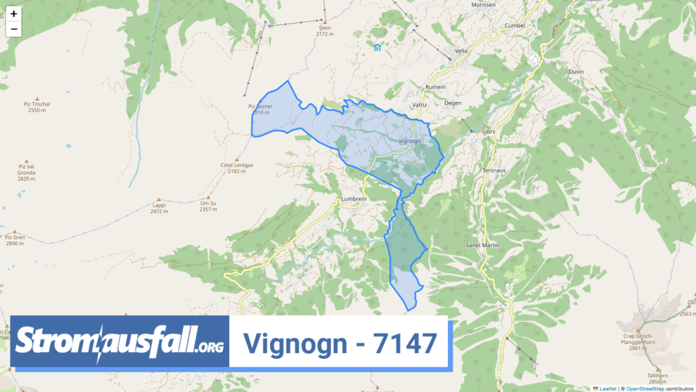 stromausfall ch ortschaft vignogn 7147