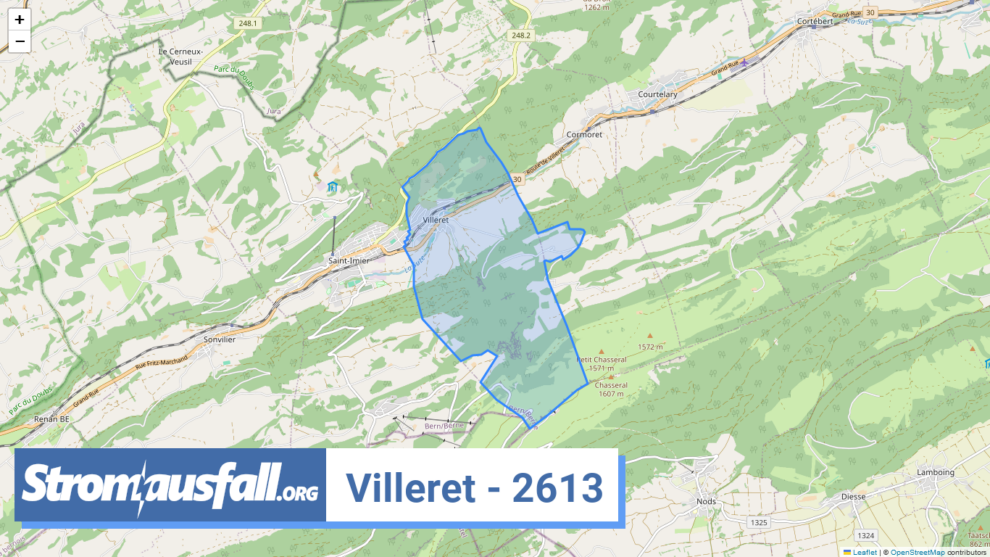 stromausfall ch ortschaft villeret 2613