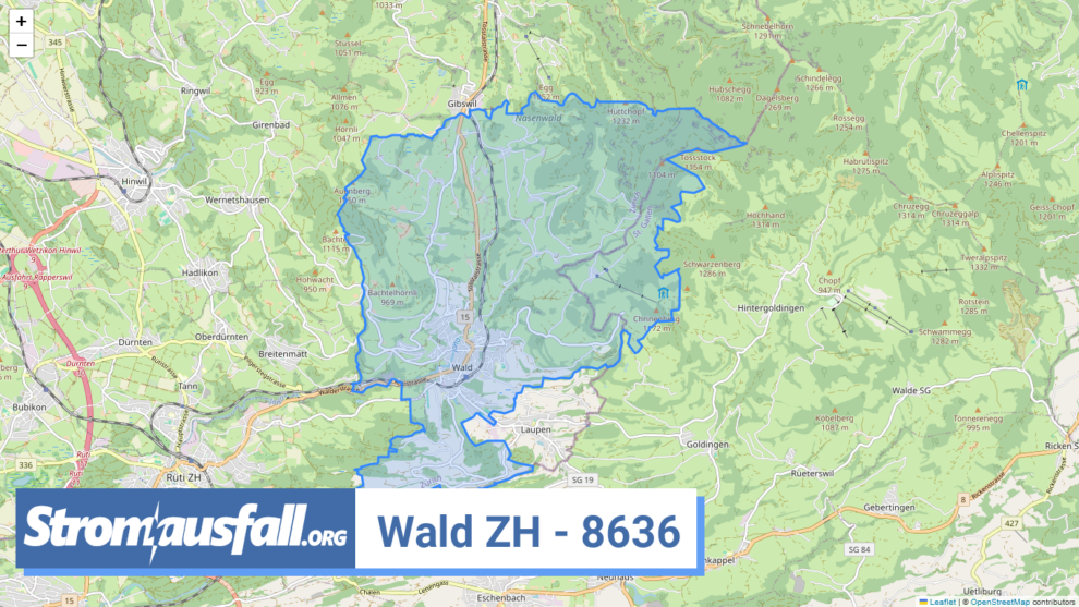 stromausfall ch ortschaft wald zh 8636