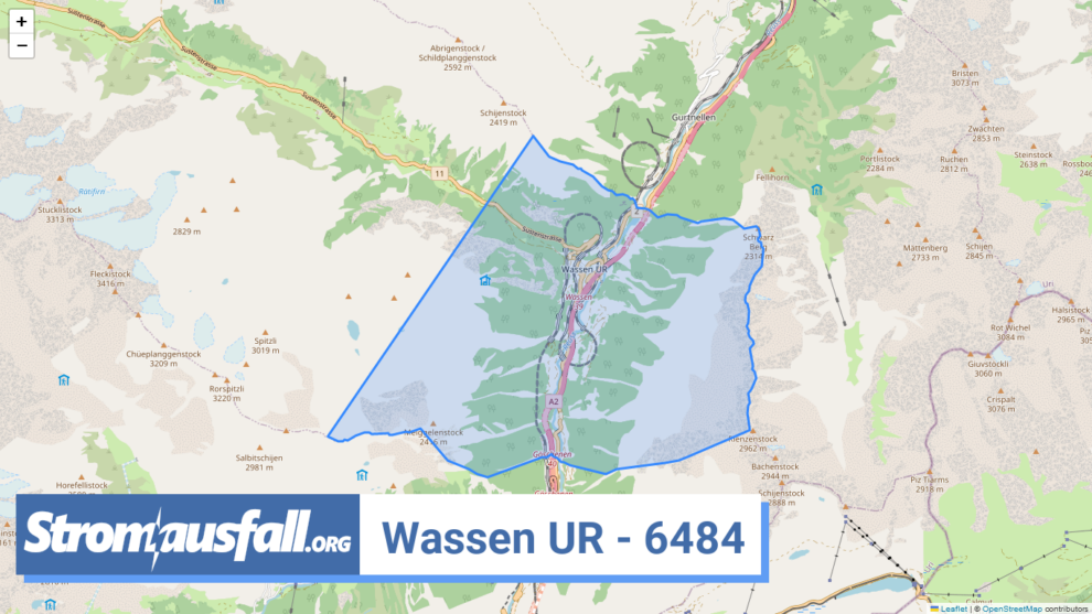 stromausfall ch ortschaft wassen ur 6484