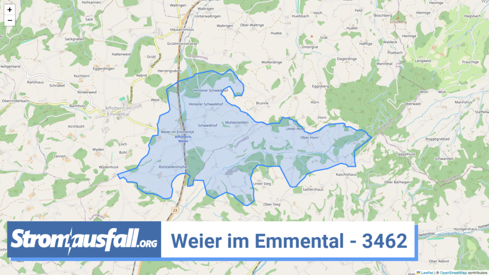 stromausfall ch ortschaft weier im emmental 3462