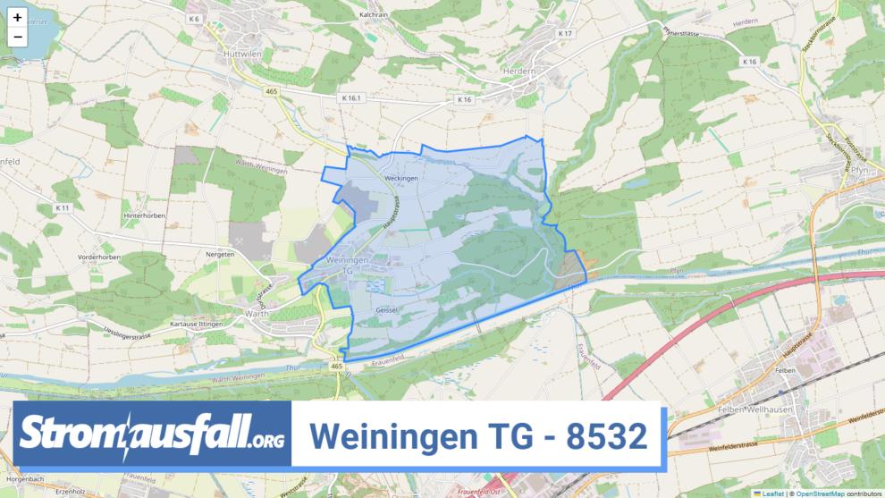 stromausfall ch ortschaft weiningen tg 8532