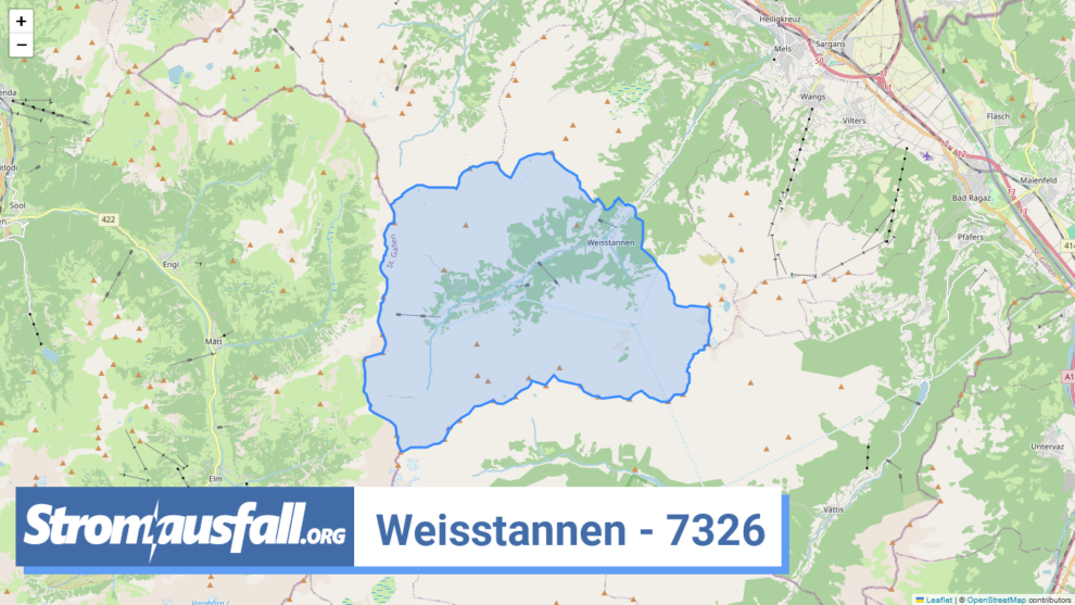 stromausfall ch ortschaft weisstannen 7326