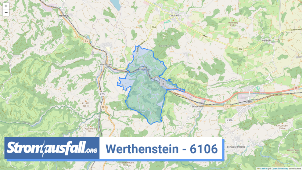 stromausfall ch ortschaft werthenstein 6106