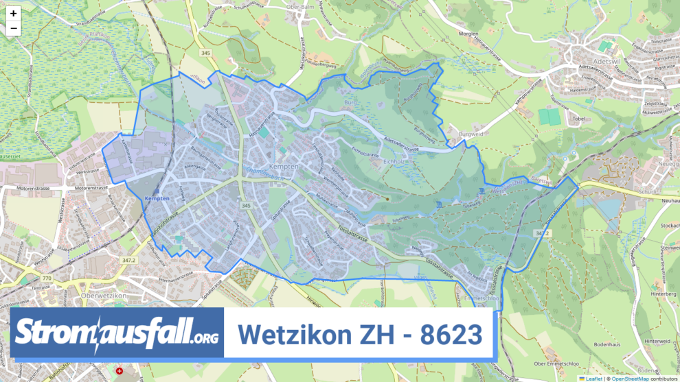 stromausfall ch ortschaft wetzikon zh 8623