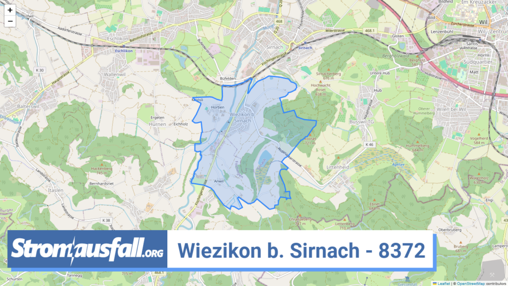 stromausfall ch ortschaft wiezikon b. sirnach 8372