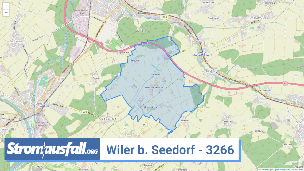 stromausfall ch ortschaft wiler b. seedorf 3266