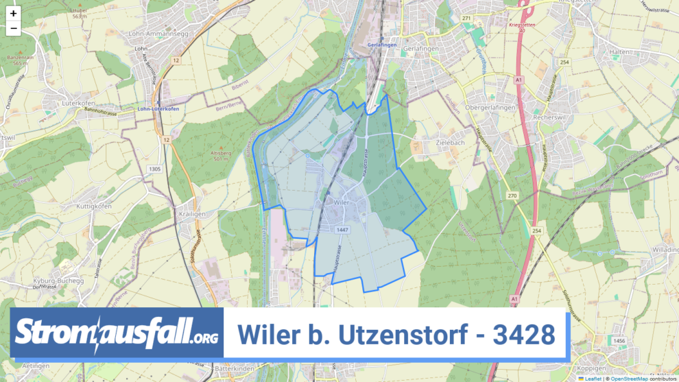 stromausfall ch ortschaft wiler b. utzenstorf 3428