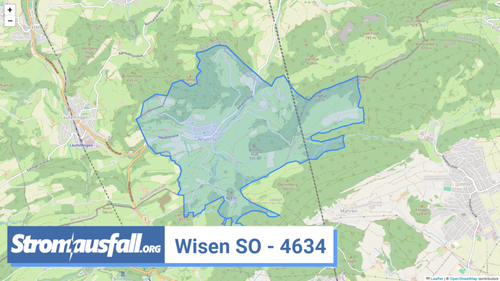 stromausfall ch ortschaft wisen so 4634