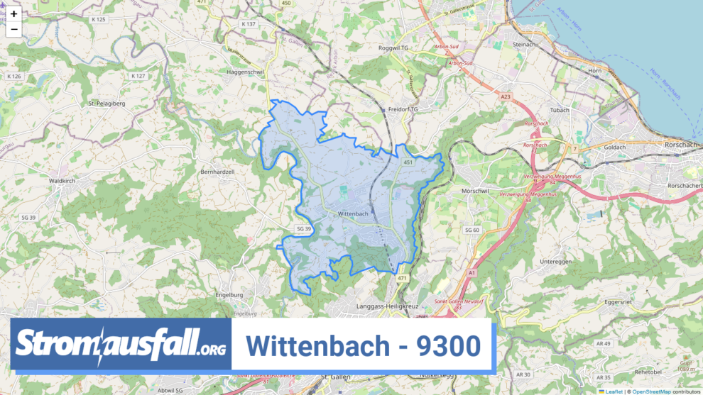 stromausfall ch ortschaft wittenbach 9300