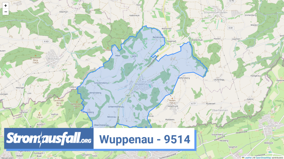 stromausfall ch ortschaft wuppenau 9514