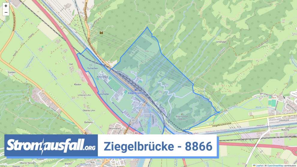 stromausfall ch ortschaft ziegelbruecke 8866