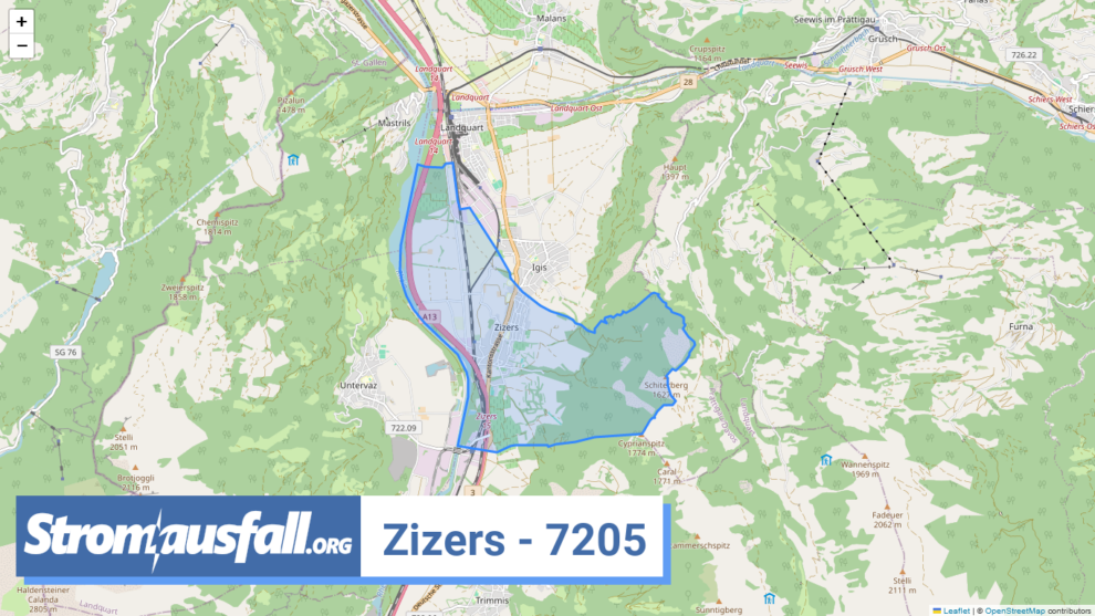 stromausfall ch ortschaft zizers 7205