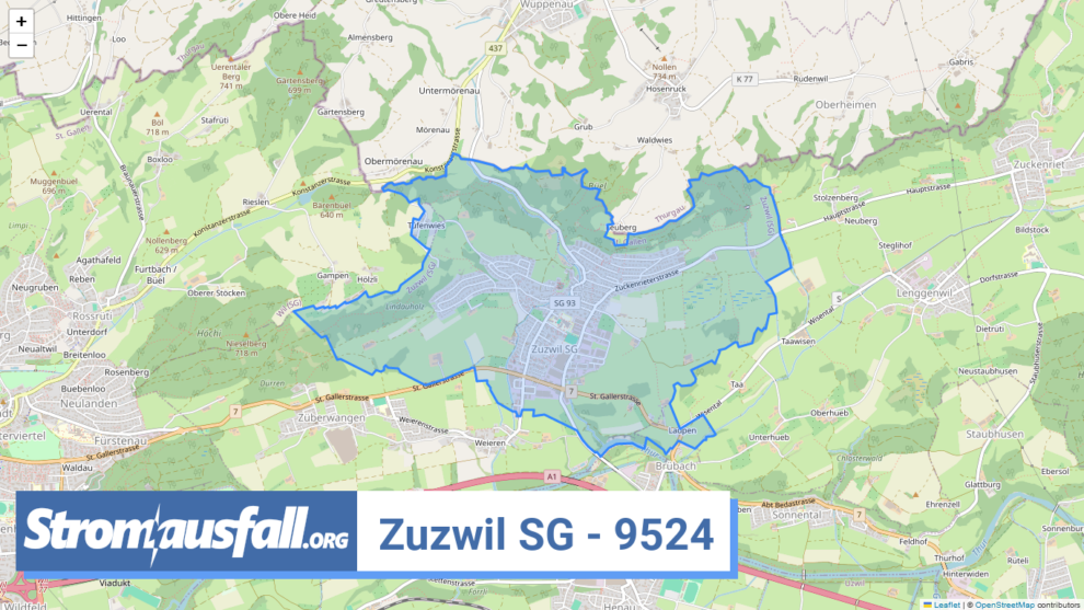 stromausfall ch ortschaft zuzwil sg 9524