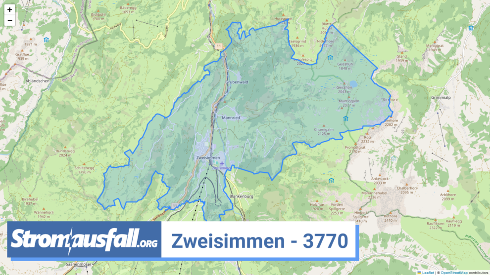 stromausfall ch ortschaft zweisimmen 3770